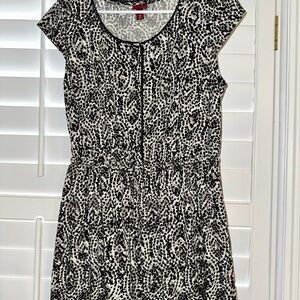 Black and White Patterned Dress
